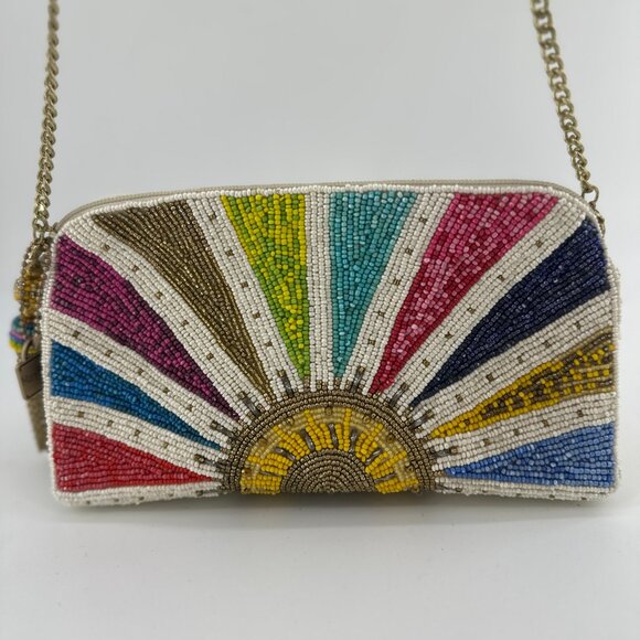 Mary Frances Rise & Shine Beaded Crossbody Bag. - Picture 2 of 6